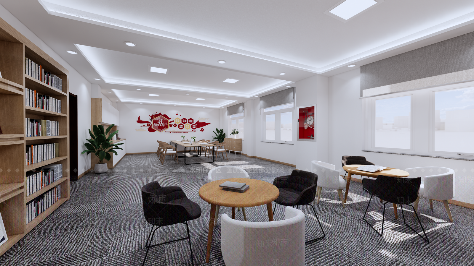 现代阅览室SU模型下载【ID:1111942576】