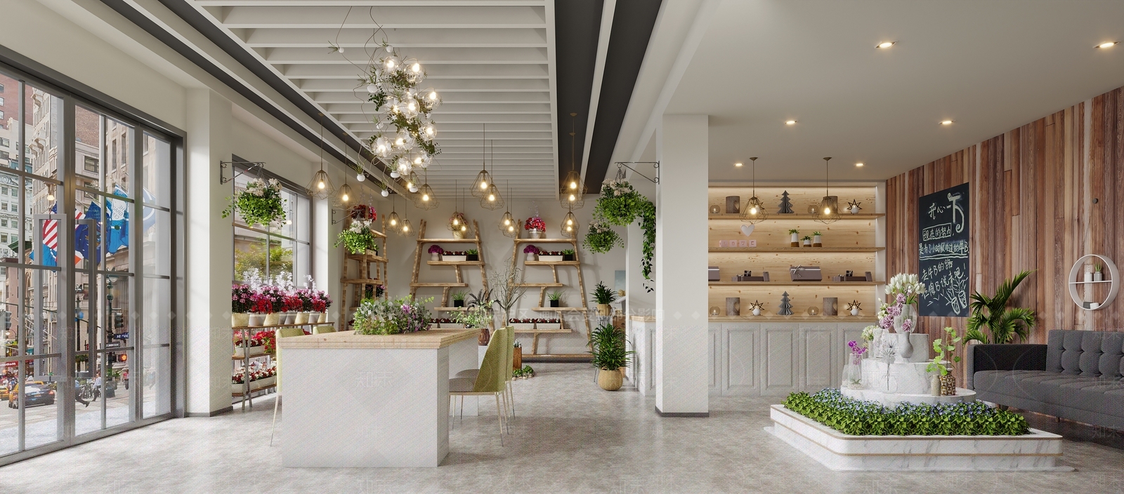 现代花店3D模型下载【ID:1111944846】