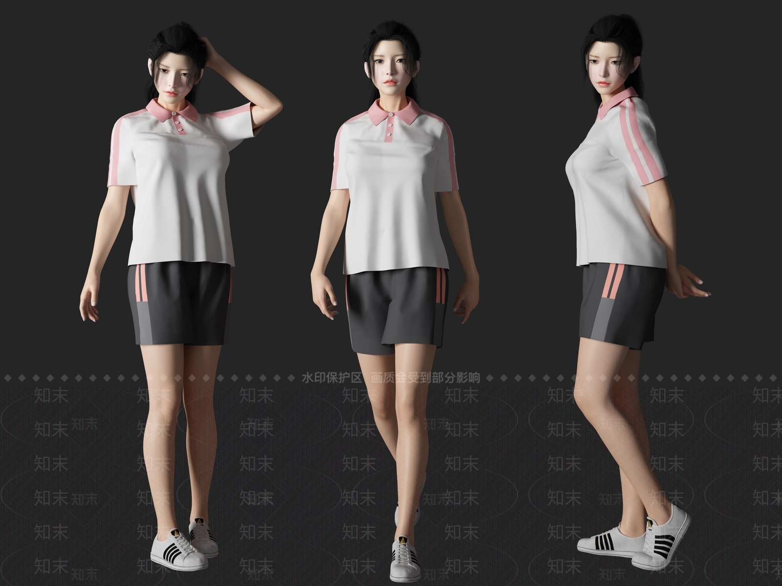 现代女人SU模型下载【ID:1111971385】