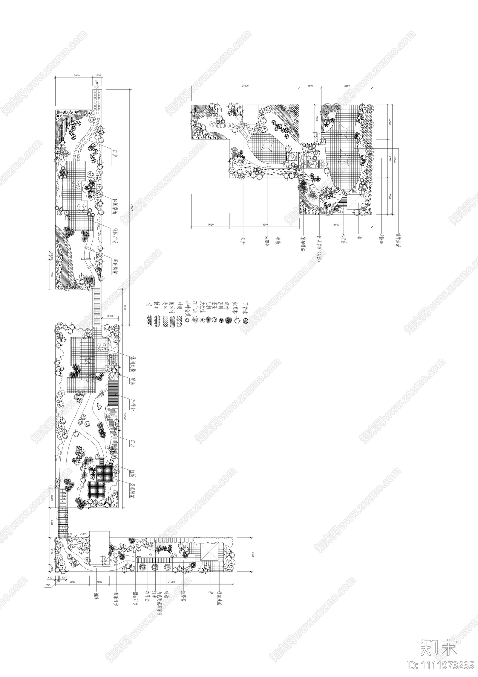 屋顶花园cad平面图cad施工图下载【ID:1111973235】