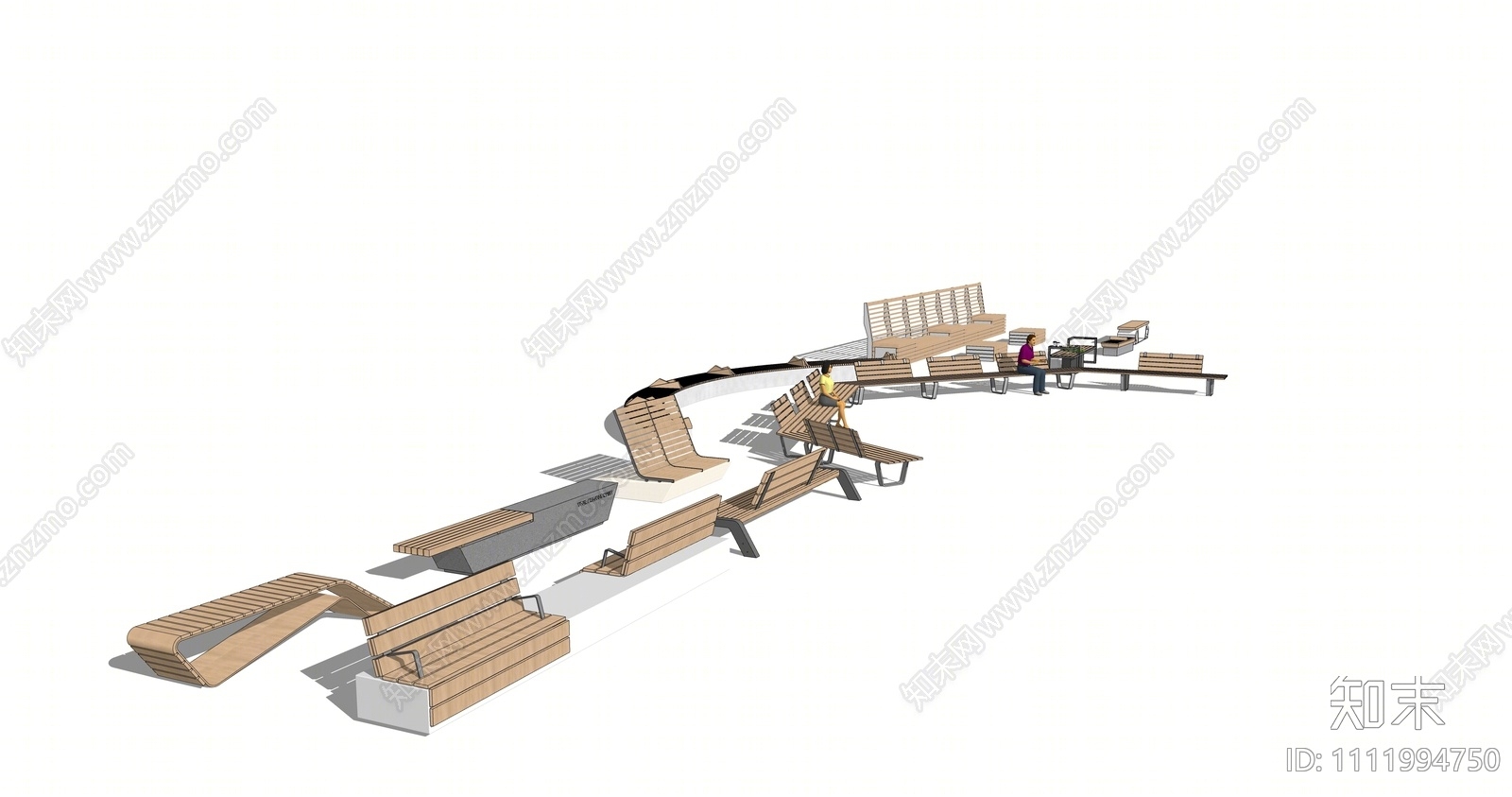 现代景观座椅SU模型下载【ID:1111994750】