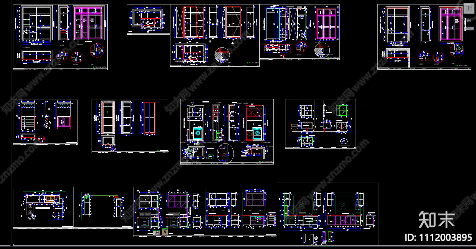 室内家装施工图效果图cad施工图下载【ID:1112003895】