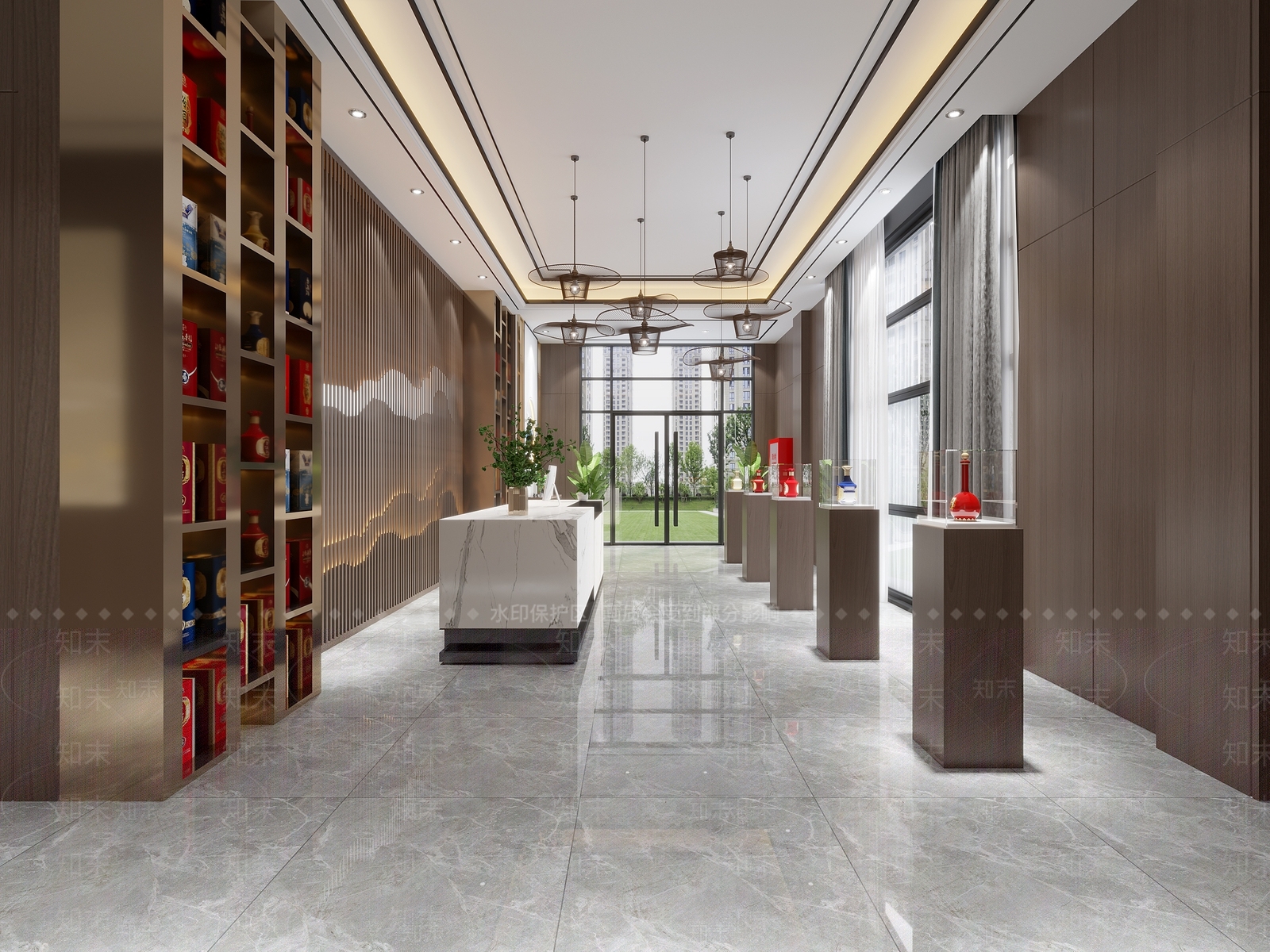新中式烟酒店3D模型下载【ID:1112004079】
