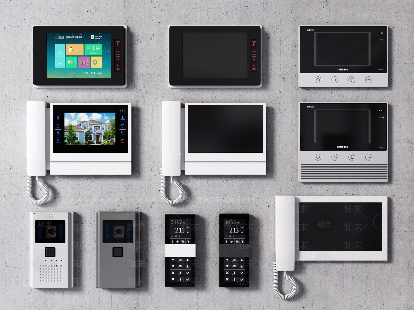 现代可视对讲电话3D模型下载【ID:1112005611】