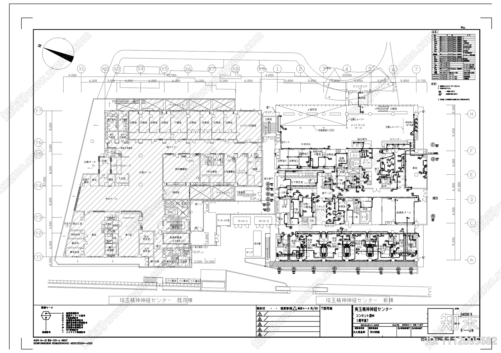 日本医院设计CAD图纸cad施工图下载【ID:1112095682】