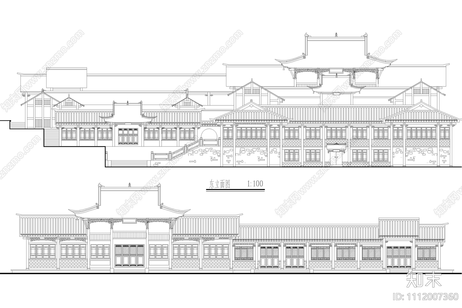 建筑设计古风茶室施工图下载【ID:1112007360】