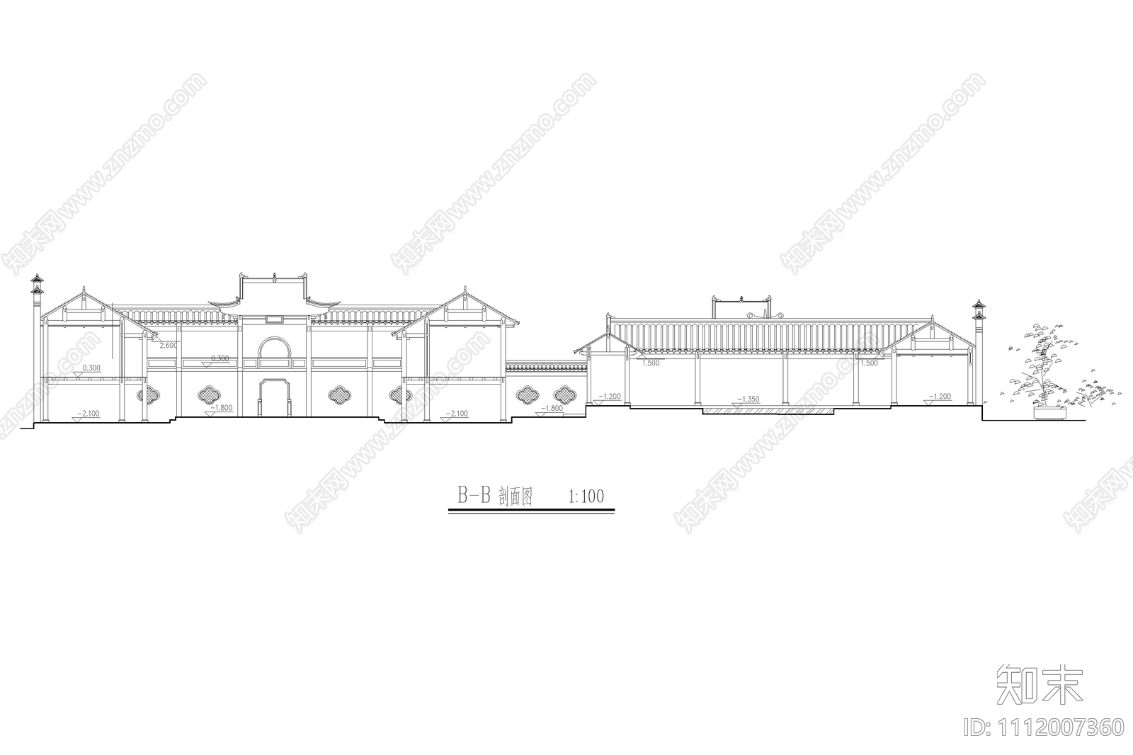 建筑设计古风茶室施工图下载【ID:1112007360】