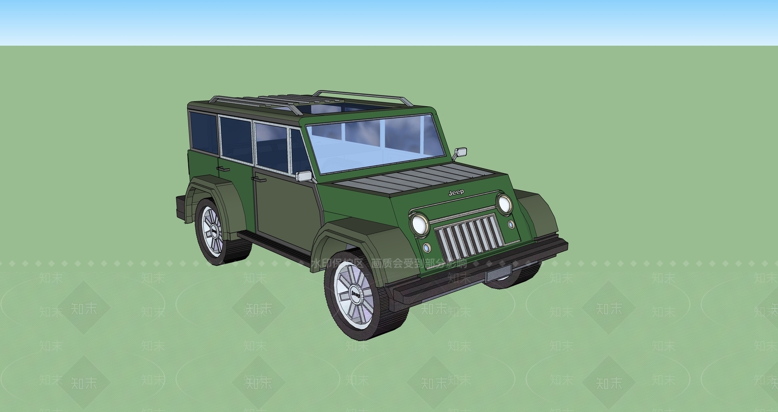 牧马人越野车SU模型下载【ID:1112008290】