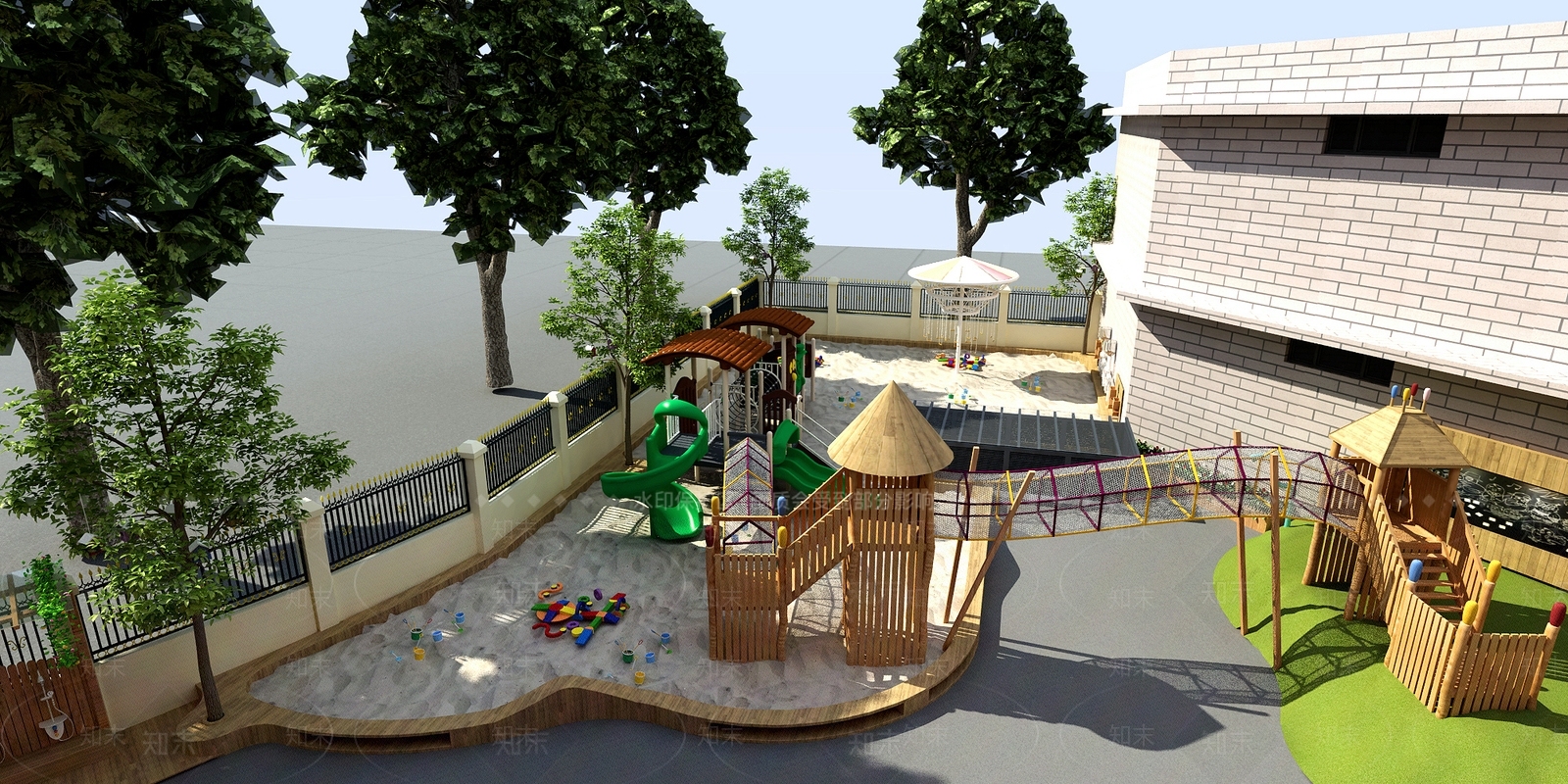 现代儿童滑滑梯3D模型下载【ID:1112008849】