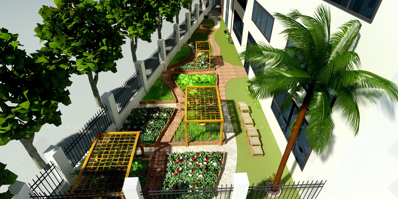 现代儿童滑滑梯3D模型下载【ID:1112009317】