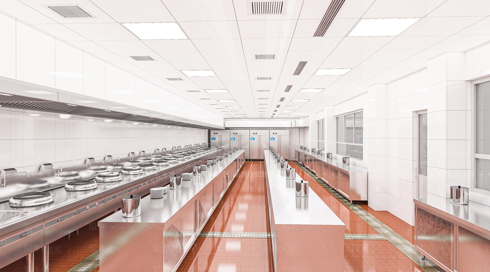 现代酒店中央厨房SU模型下载【ID:1112010525】