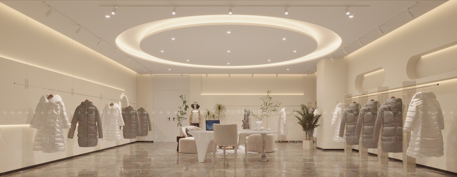 现代羽绒服店3D模型下载【ID:1112015120】
