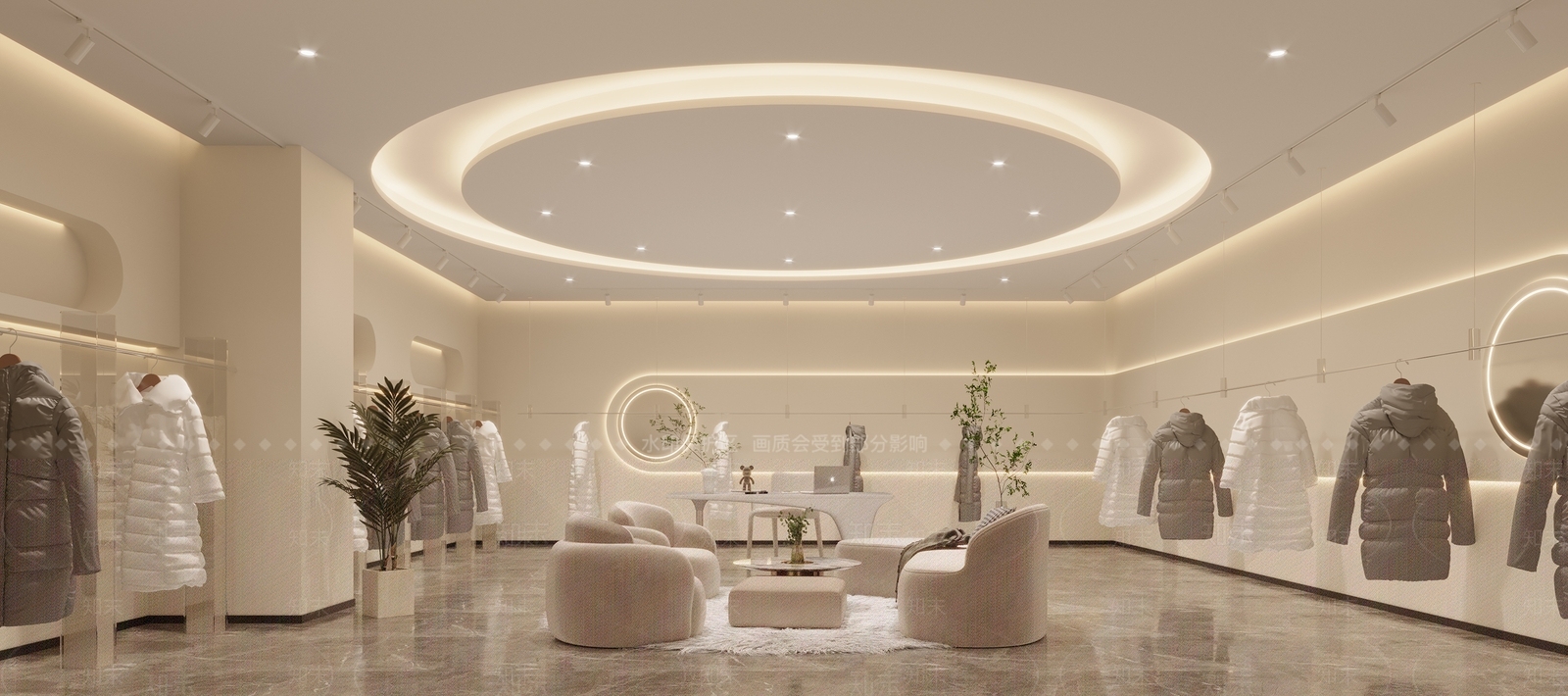 现代羽绒服店3D模型下载【ID:1112015120】