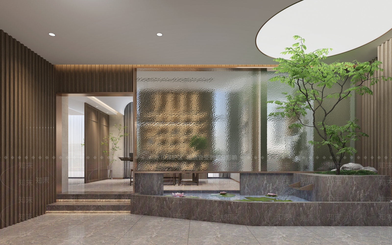 现代茶馆造景3D模型下载【ID:1112017970】