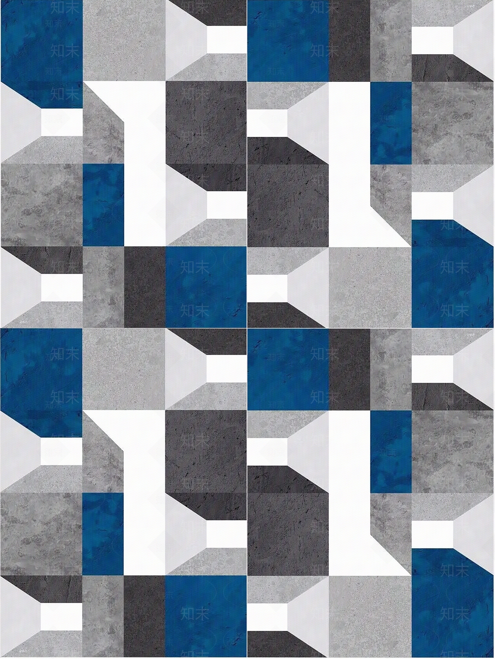 几何图案拼色花砖贴图下载【ID:1112018845】