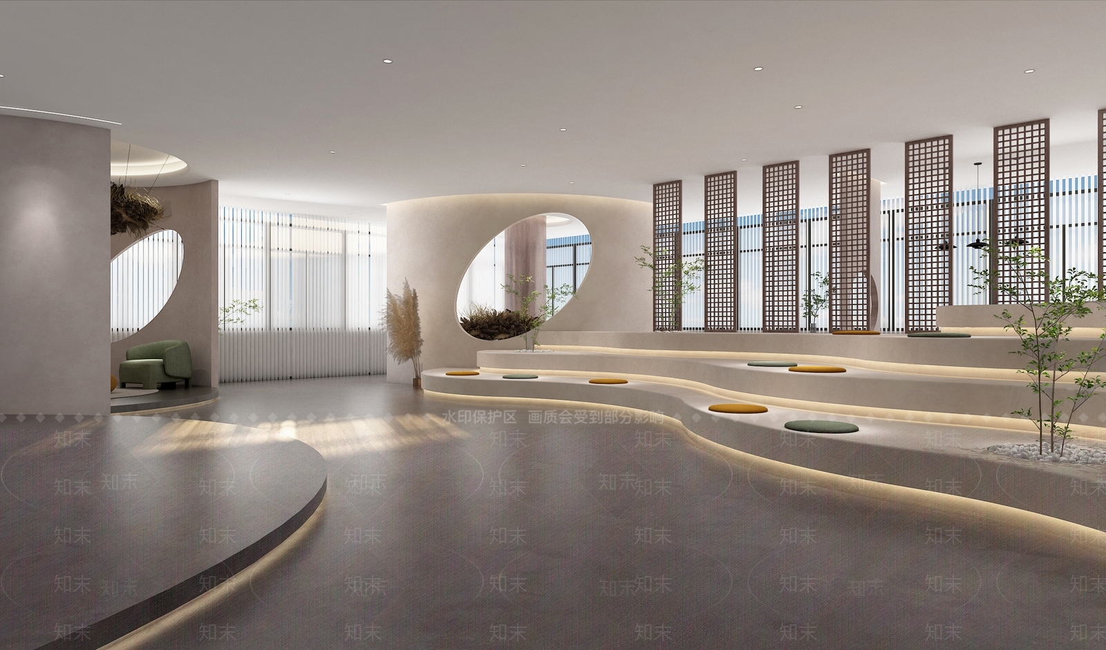 现代公司休息区3D模型下载【ID:1112023102】