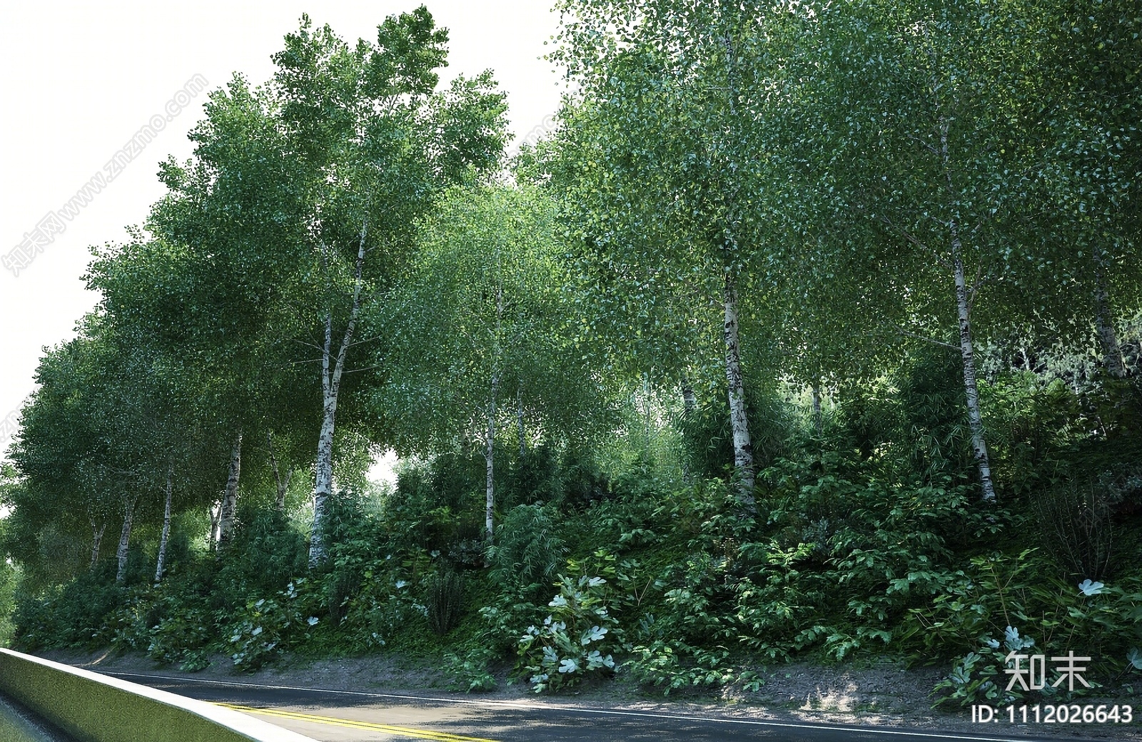 现代公路道路景观3D模型下载【ID:1112026643】