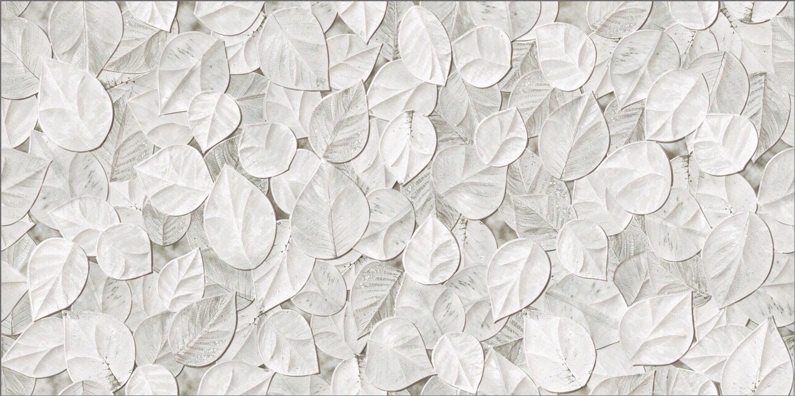 蒙娜丽莎浅灰树叶立体艺术瓷砖贴图下载【ID:1112023507】