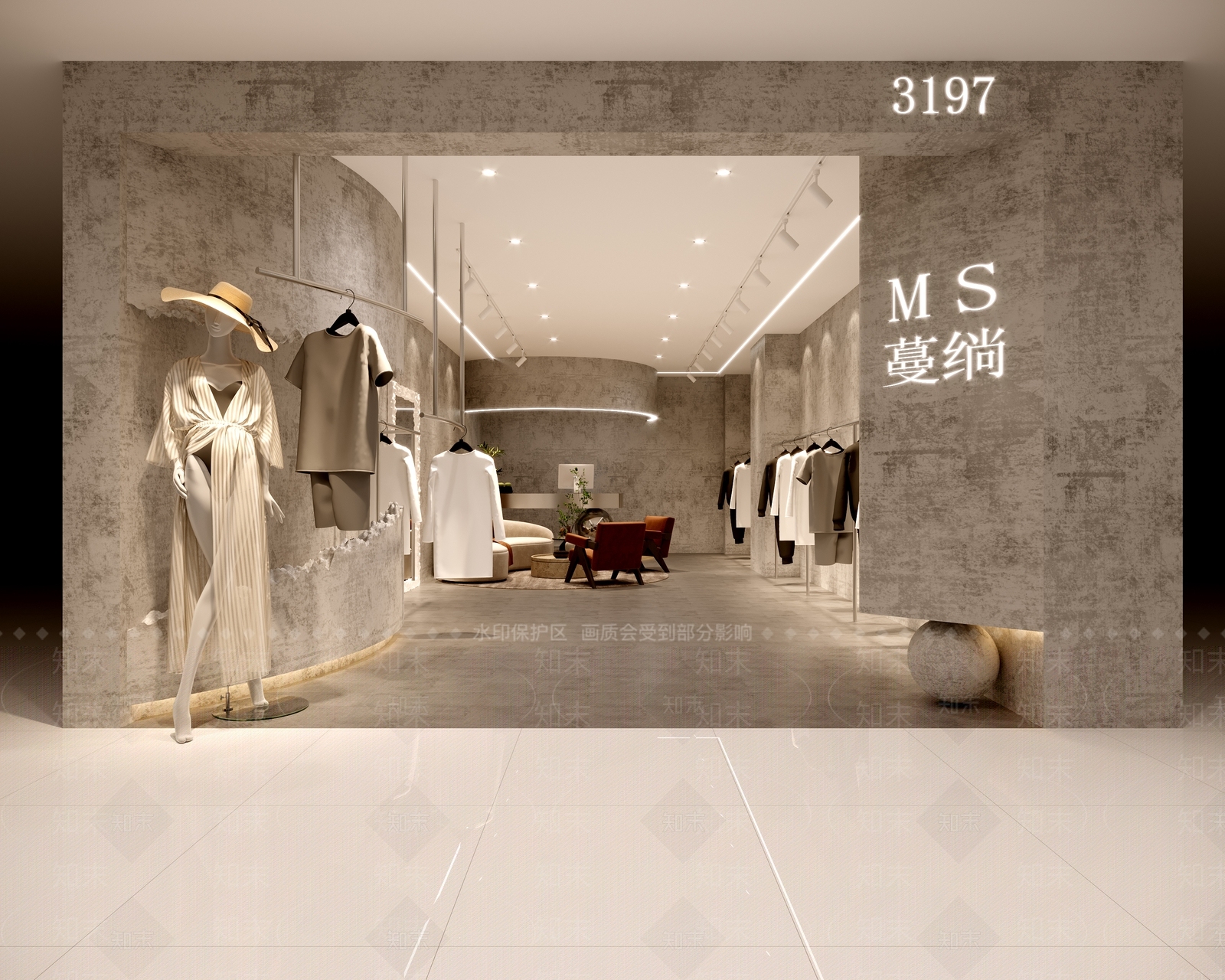现代服装店3D模型下载【ID:1112024773】