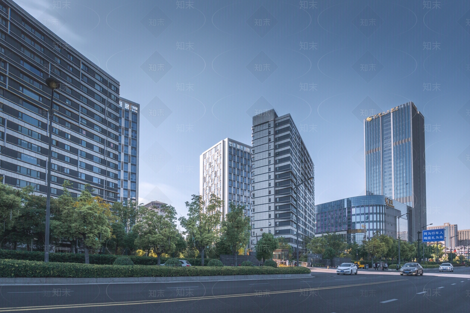 白天办公楼外景贴图下载【ID:1112025836】