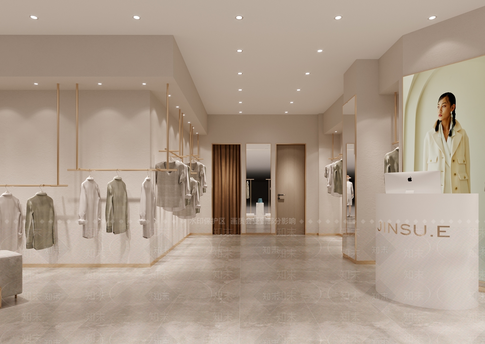 现代服装店3D模型下载【ID:1112026019】