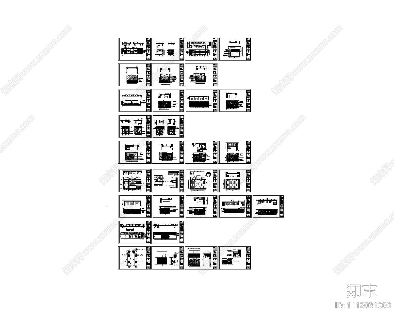 现代酒吧施工图效果图cad施工图下载【ID:1112031000】