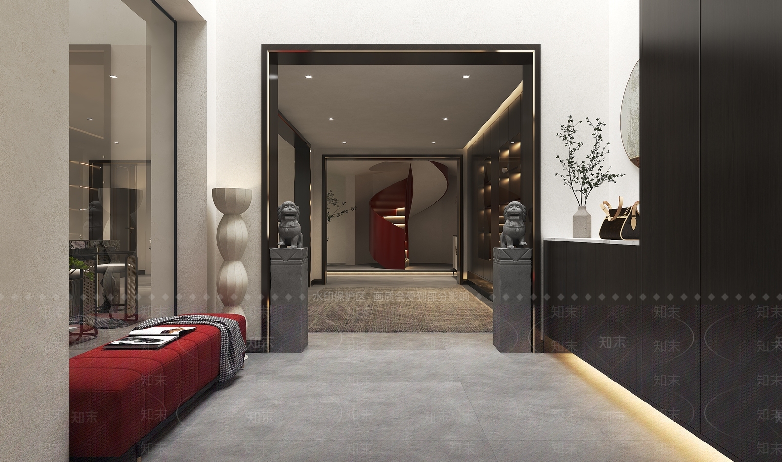 新中式品酒室酒窖3D模型下载【ID:1112036449】