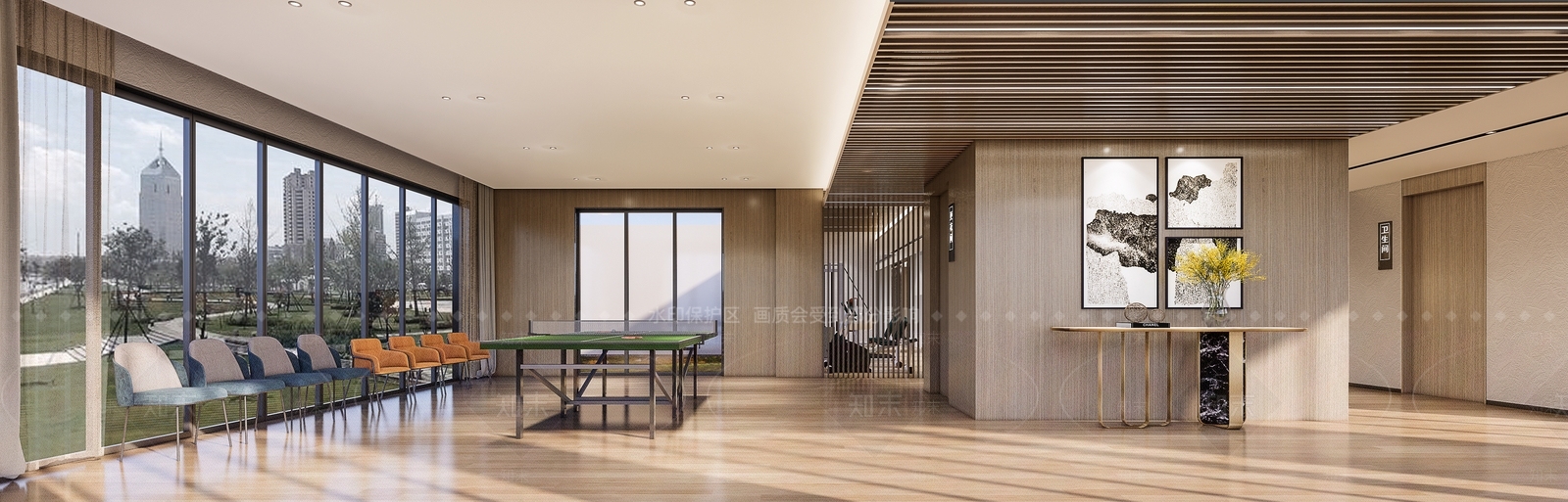 现代休闲健身区SU模型下载【ID:1114868988】