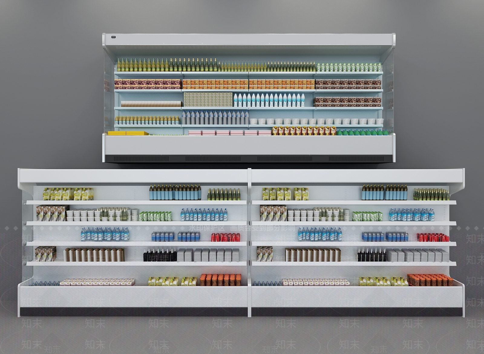现代保鲜柜3D模型下载【ID:1112047833】