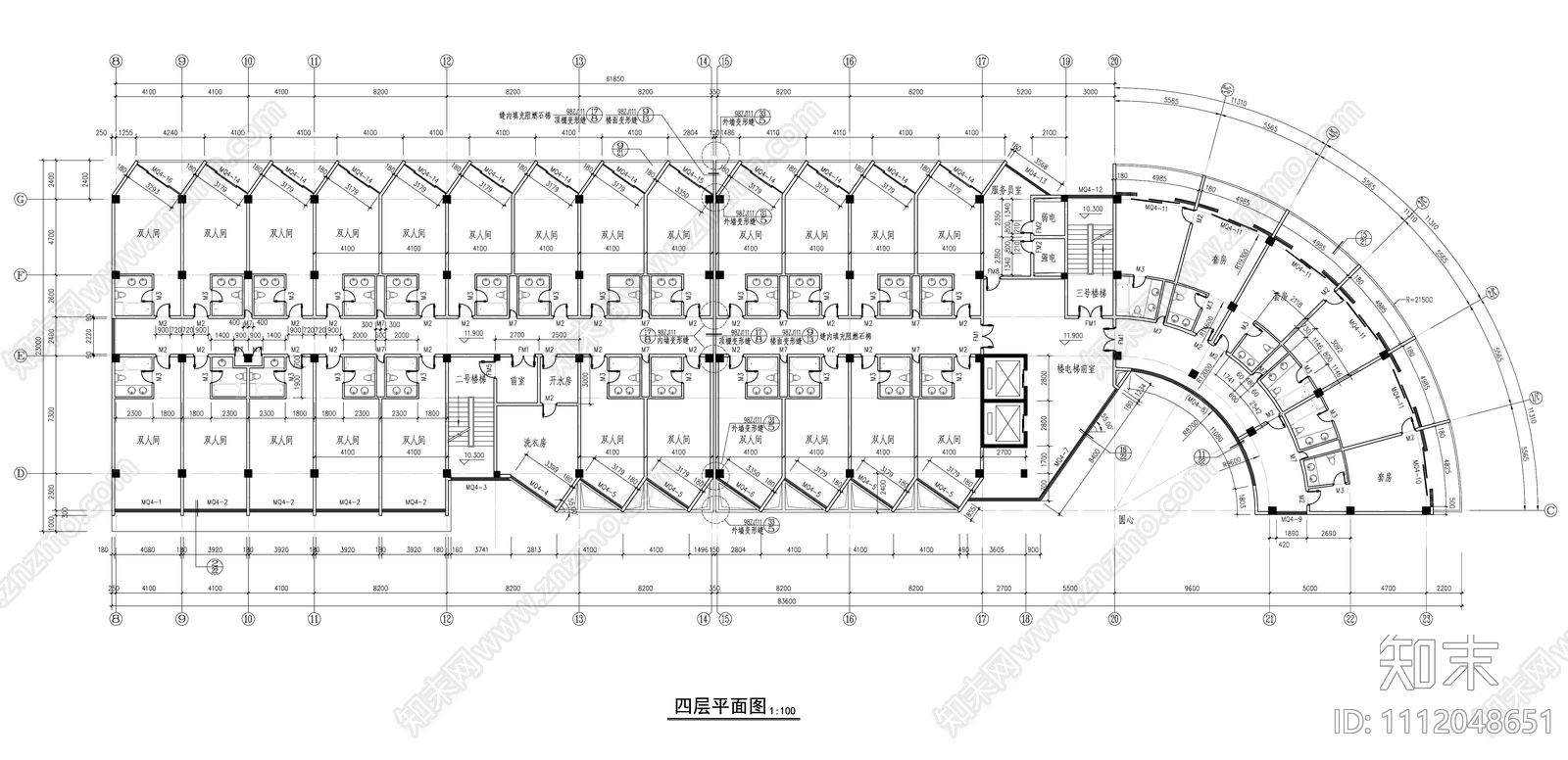 五星级度假酒店建筑施工图下载【ID:1112048651】