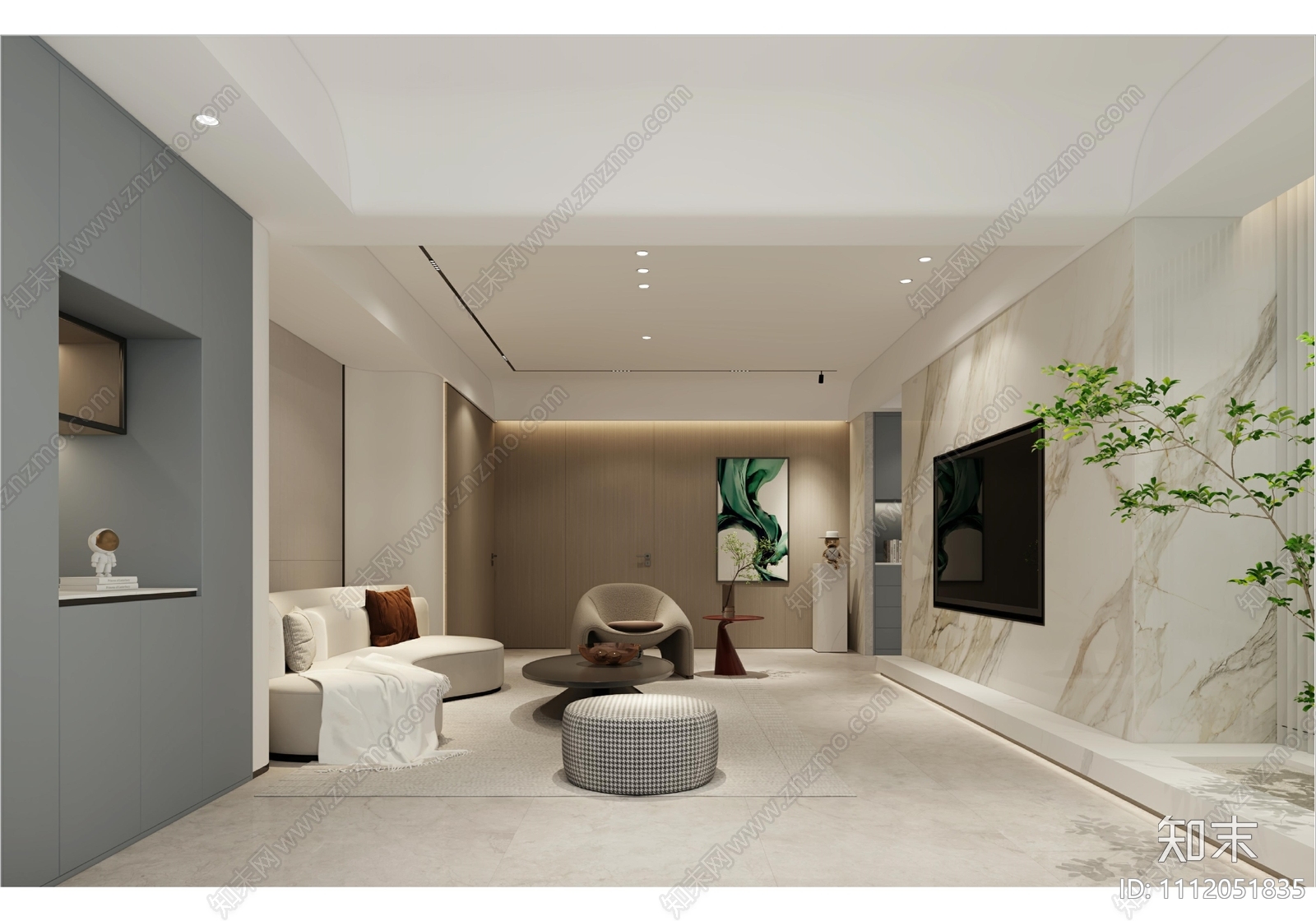 三层复式楼现代简约轻奢风格施工图下载【ID:1112051835】