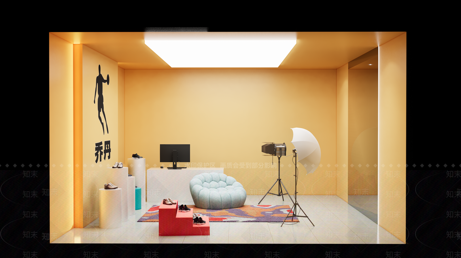 现代直播间SU模型下载【ID:1112104125】