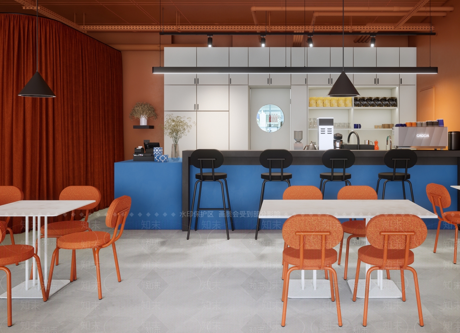 【SU悬赏模型】现代风格咖啡馆SU模型下载【ID:1112117989】