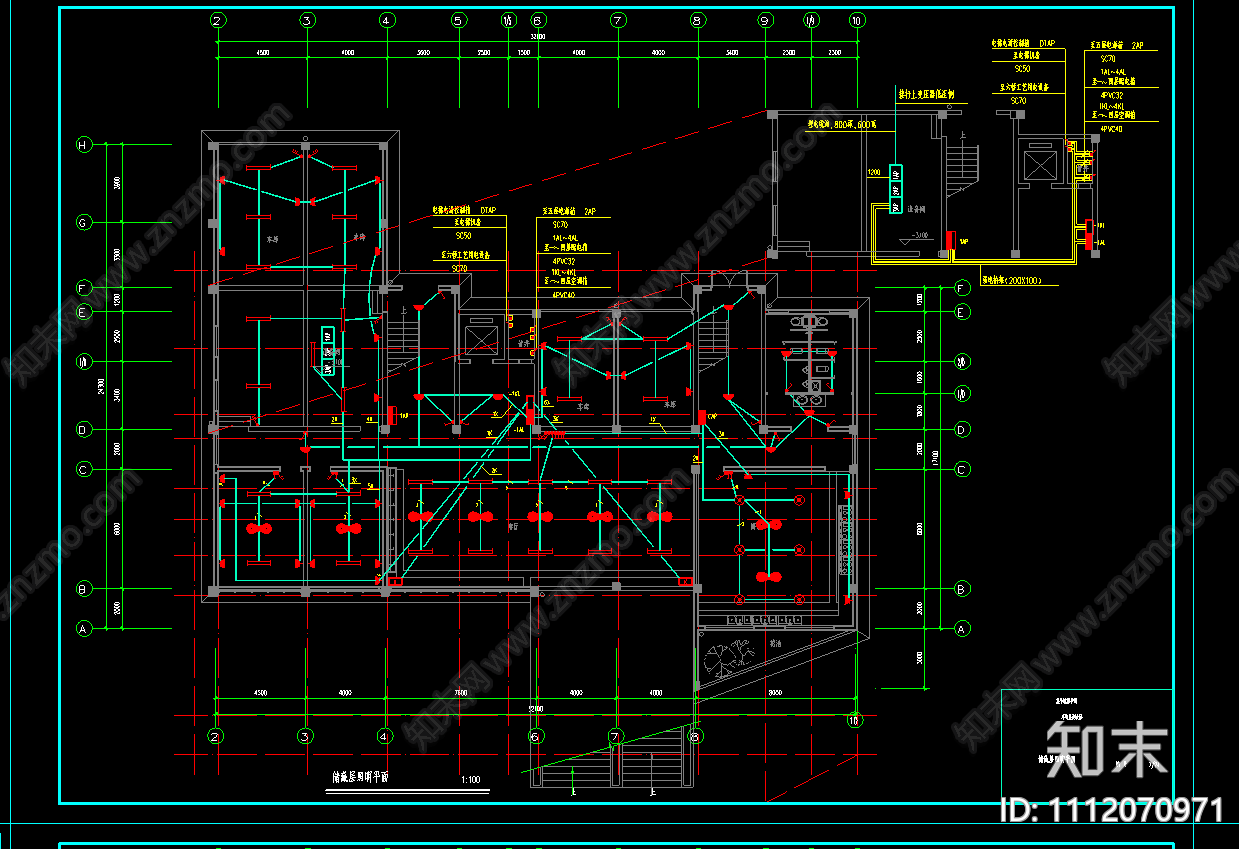 环保局电气办公楼CAD施工图下载【ID:1112070971】