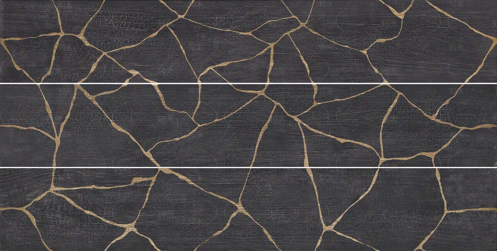 黑色轻奢裂纹花纹条形瓷砖贴图下载【ID:1112076600】