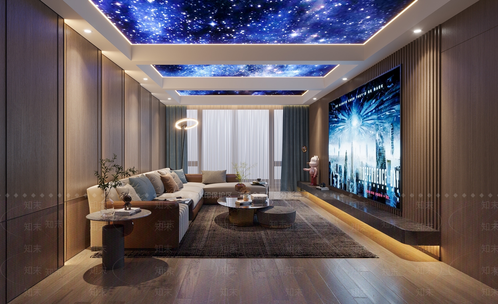 现代家居影音室3D模型下载【ID:1112077756】