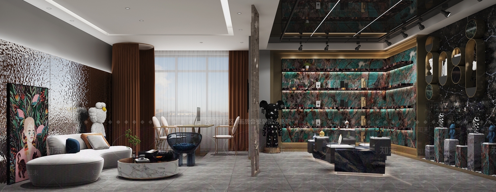 现代化妆品展厅3D模型下载【ID:1112083909】