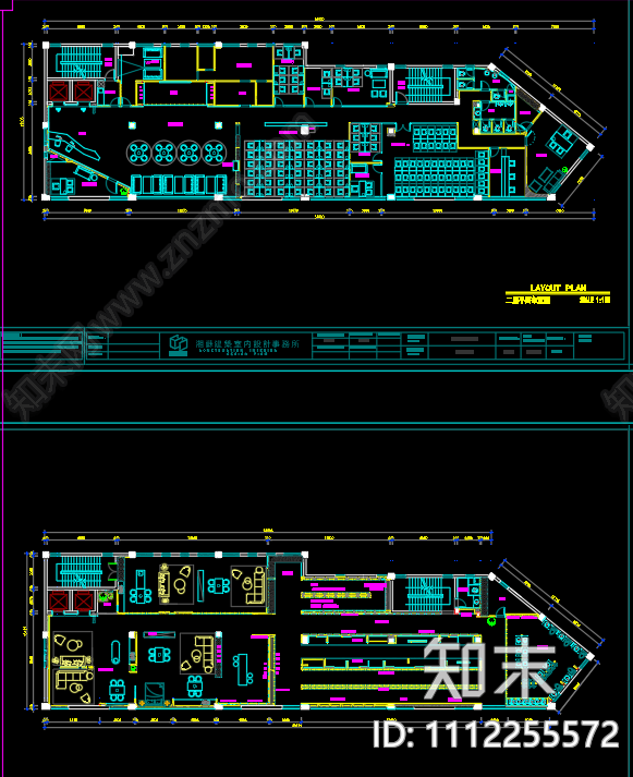 现代简约展厅办公室装修公司cad施工图下载【ID:1112255572】