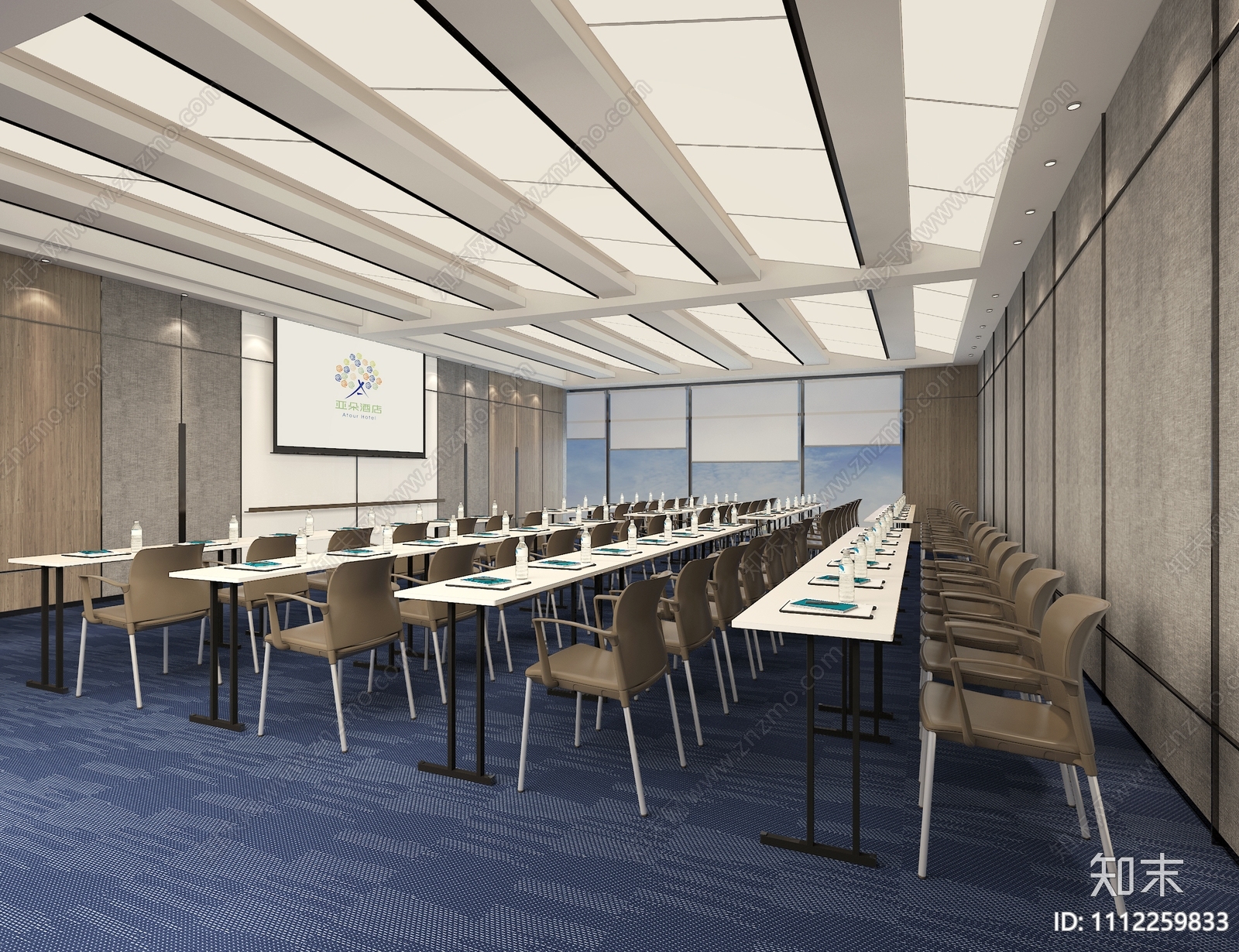 酒店公区公区会议室健身房cad施工图下载【ID:1112259833】