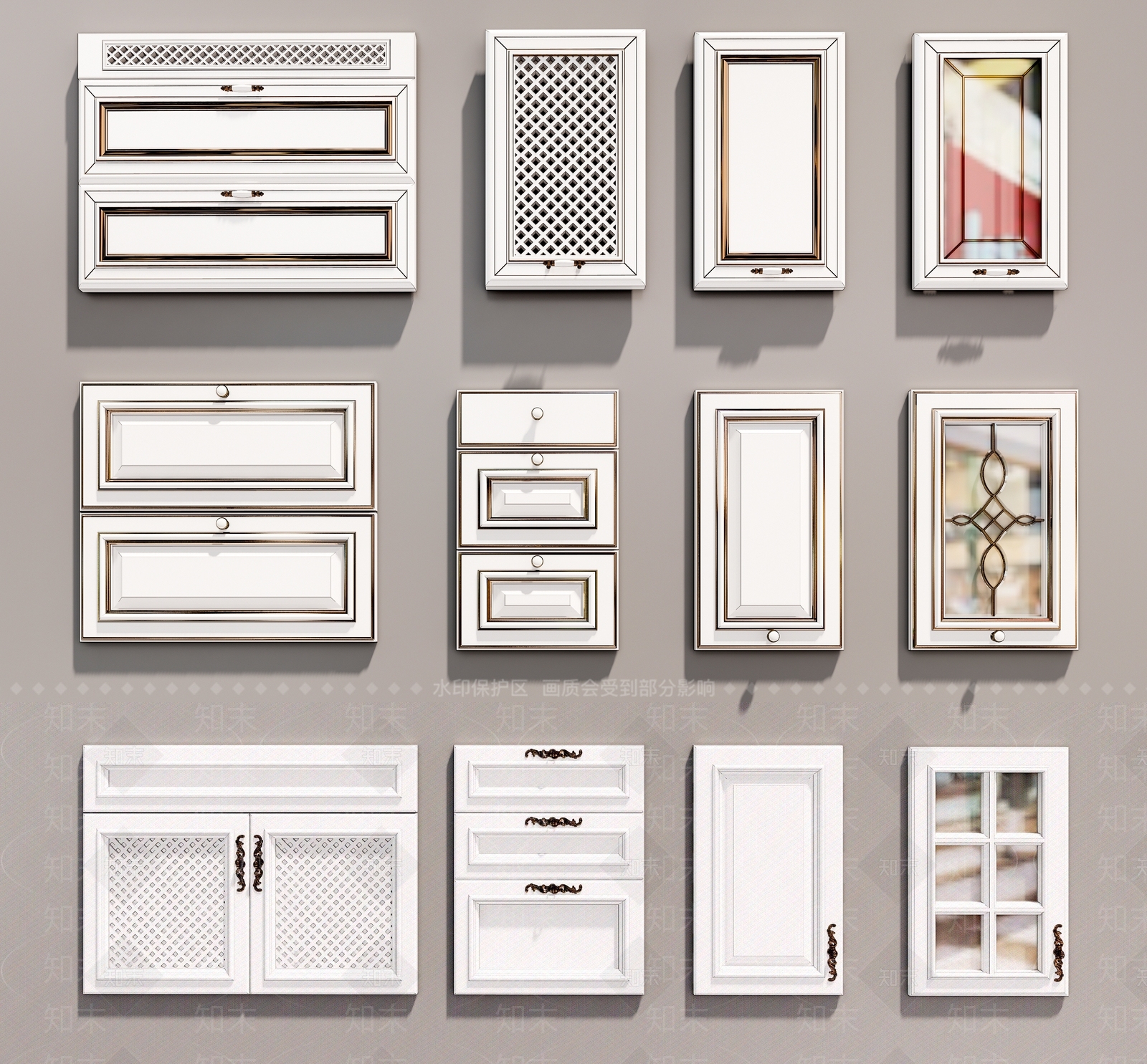 欧式柜门SU模型下载【ID:1112099106】