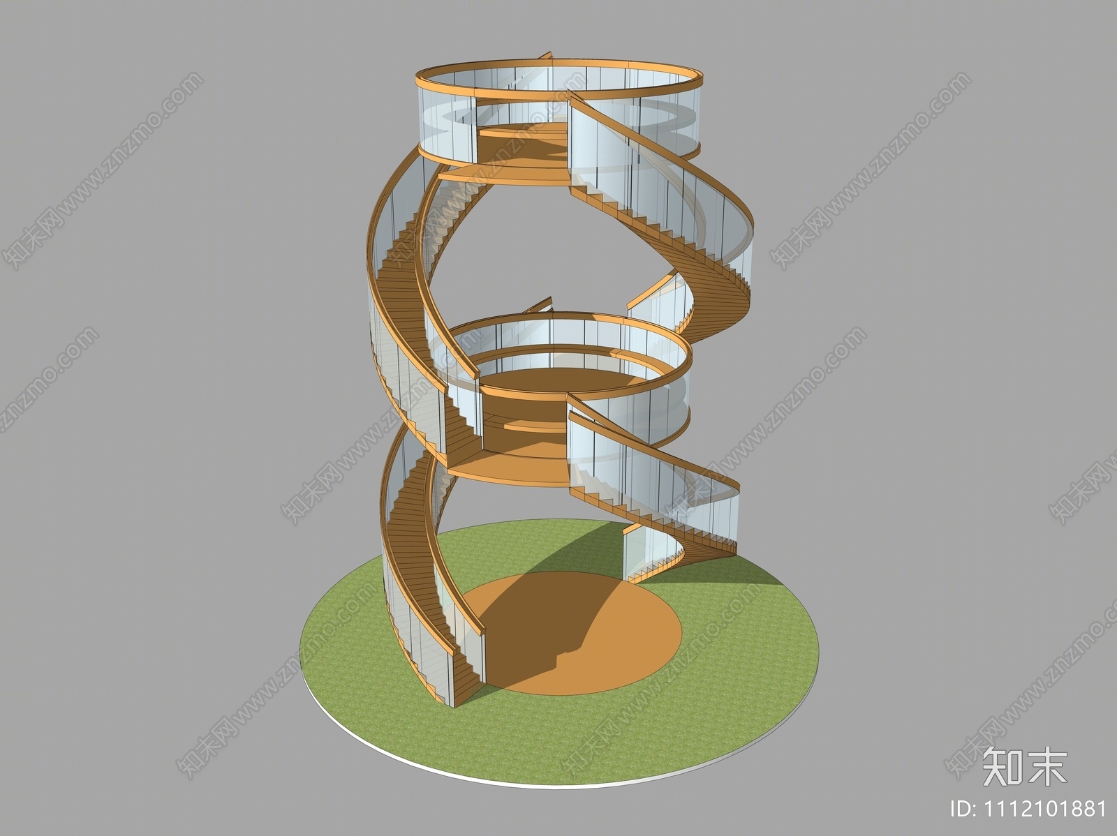 现代旋转楼梯SU模型下载【ID:1112101881】