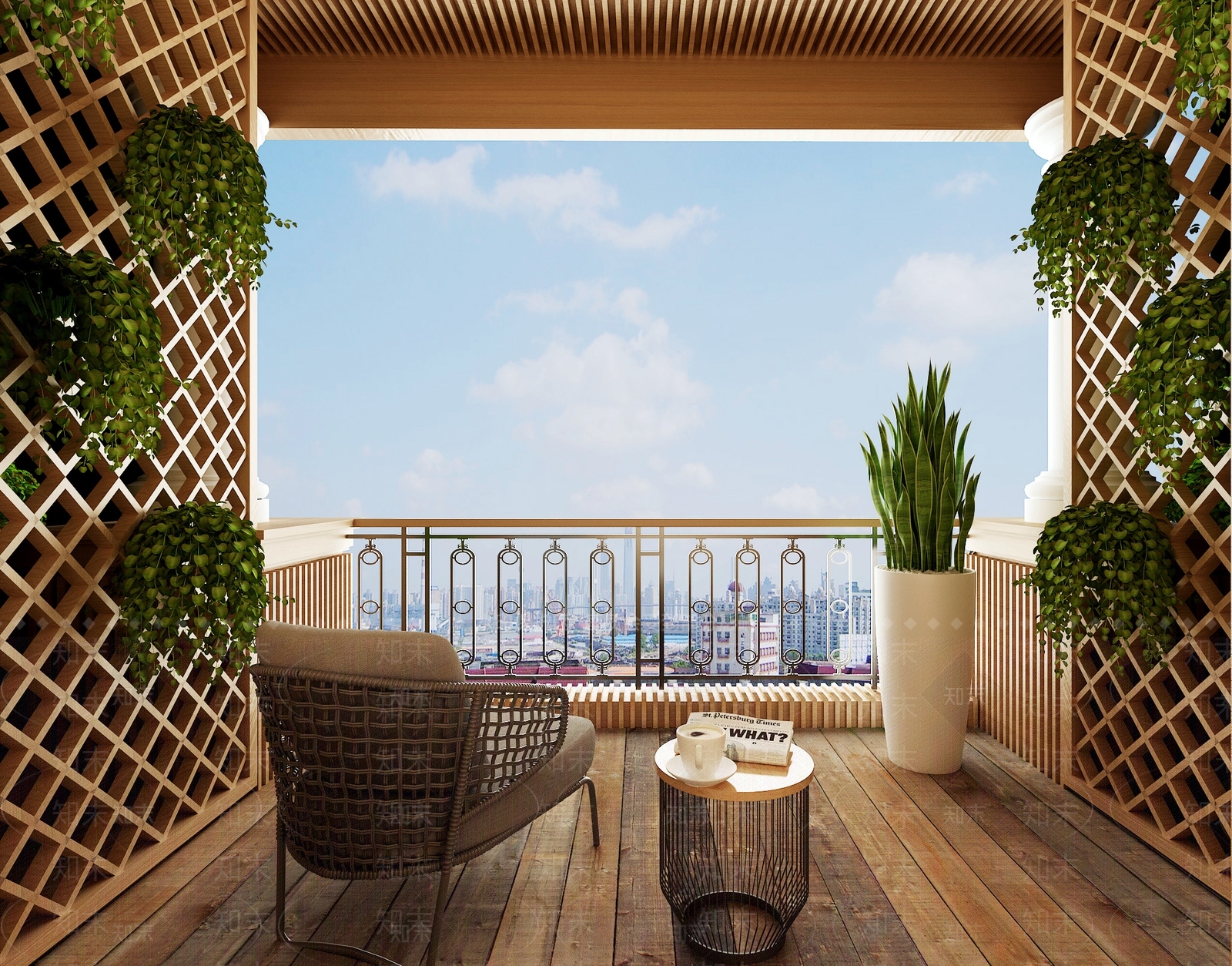 现代家居阳台3D模型下载【ID:1112104161】