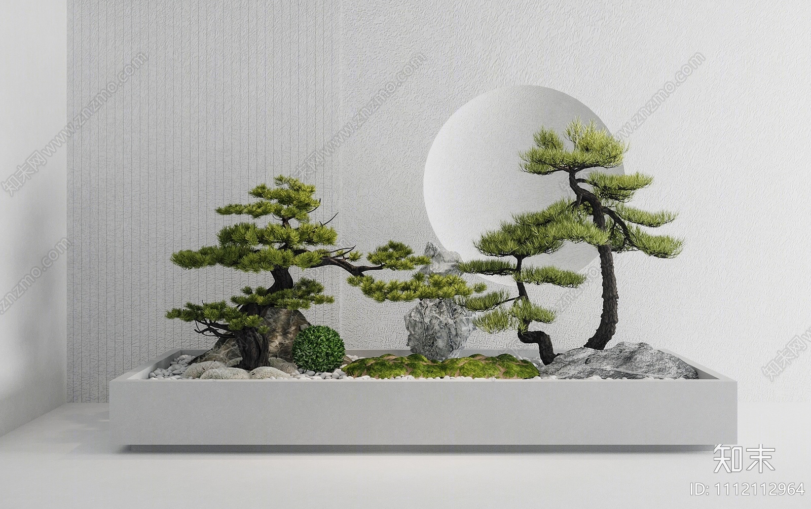 新中式假山小品3D模型下载【ID:1112112964】