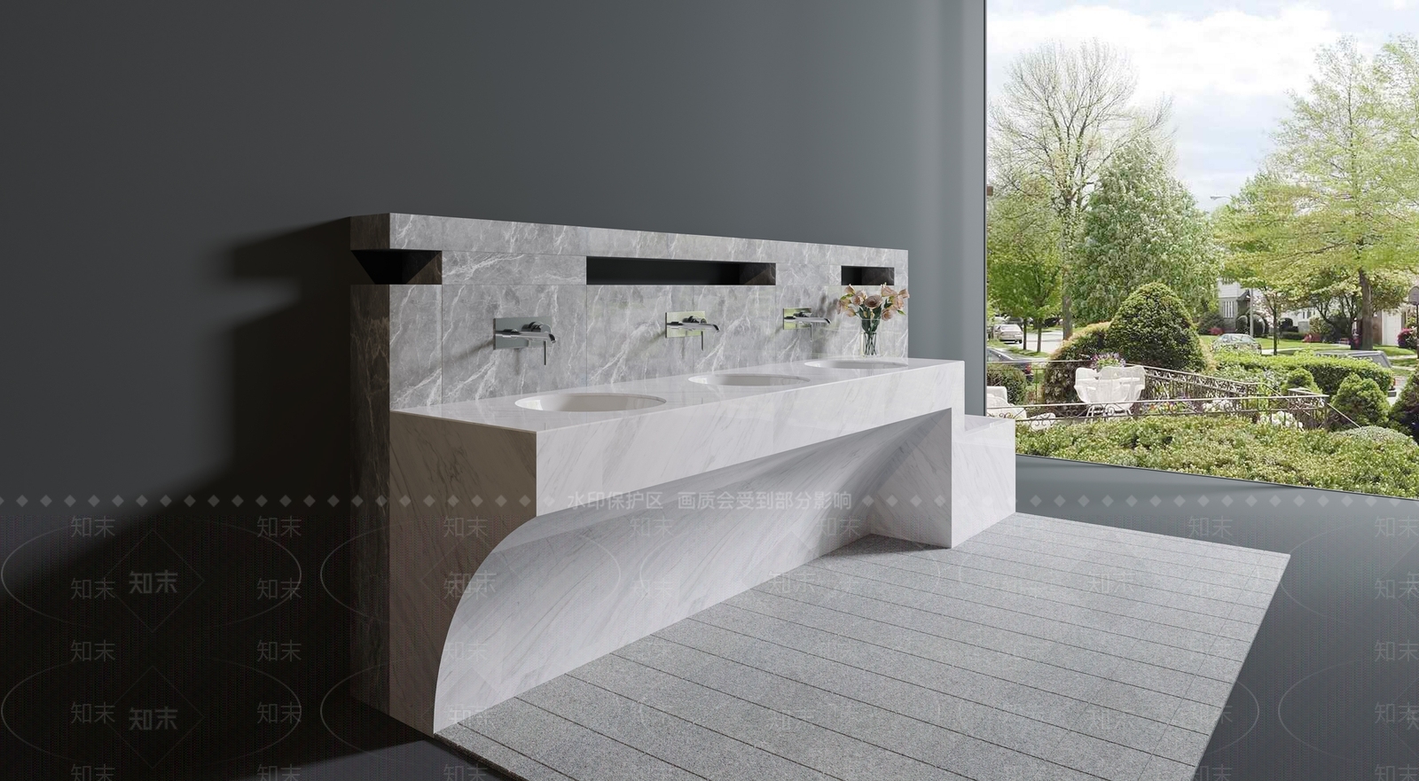 现代洗手台3D模型下载【ID:1112114712】
