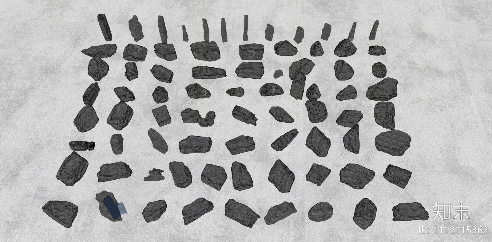 现代石头SU模型下载【ID:1112115362】