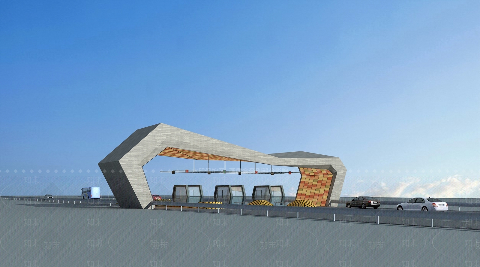 现代高速收费口3D模型下载【ID:1112117910】
