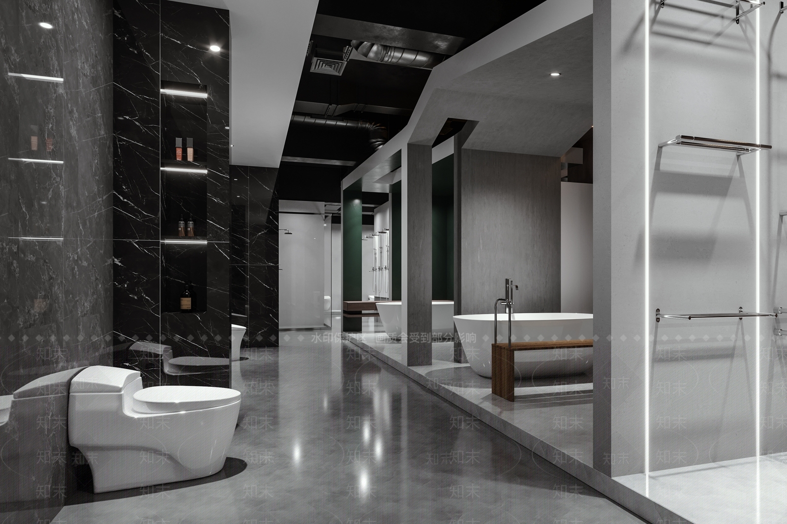 现代卫浴用品展厅3D模型下载【ID:1112126950】