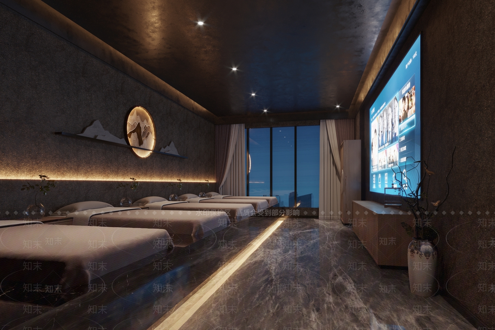 新中式美容SPA店3D模型下载【ID:1112130933】