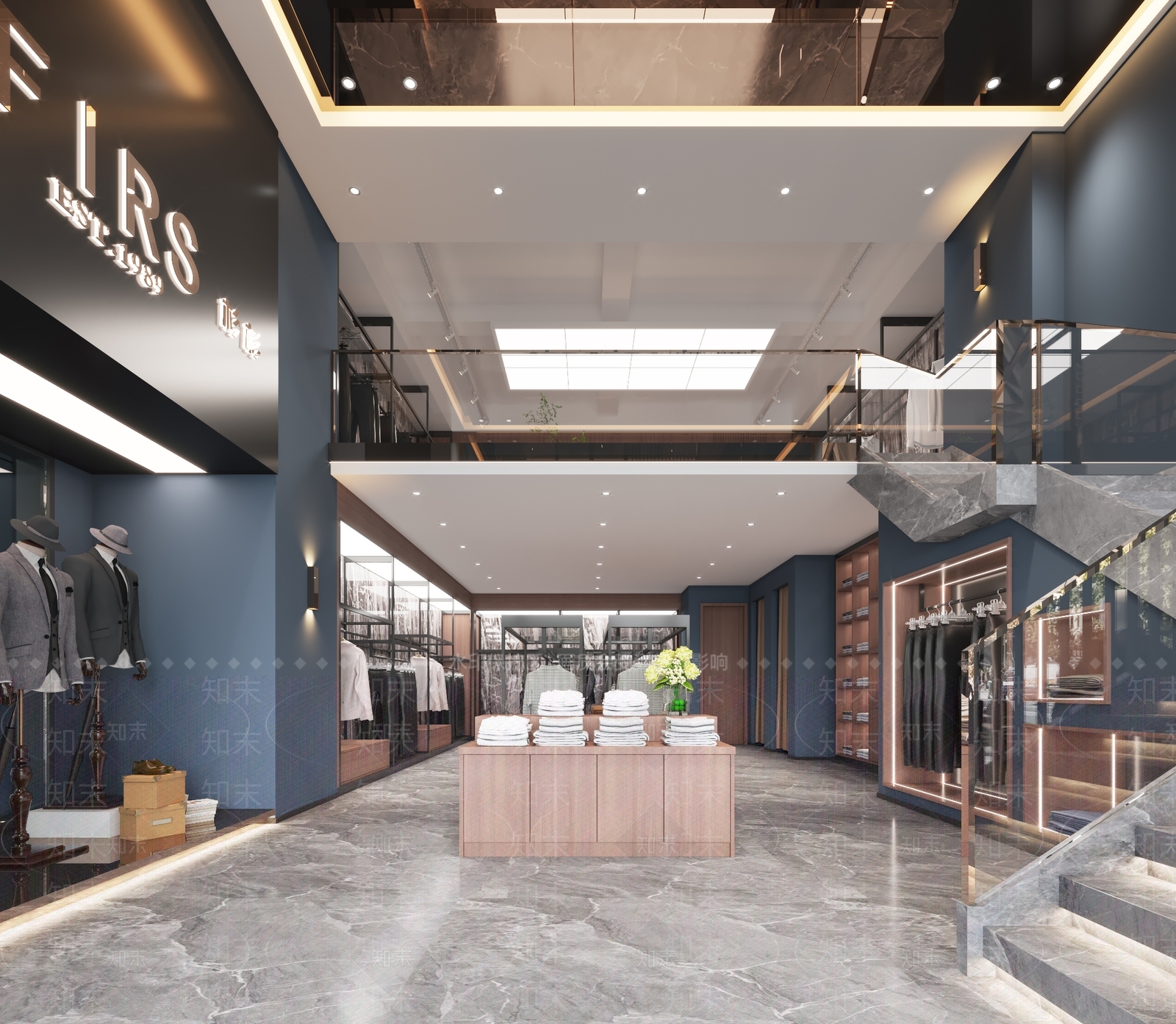 现代服装店3D模型下载【ID:1112134541】