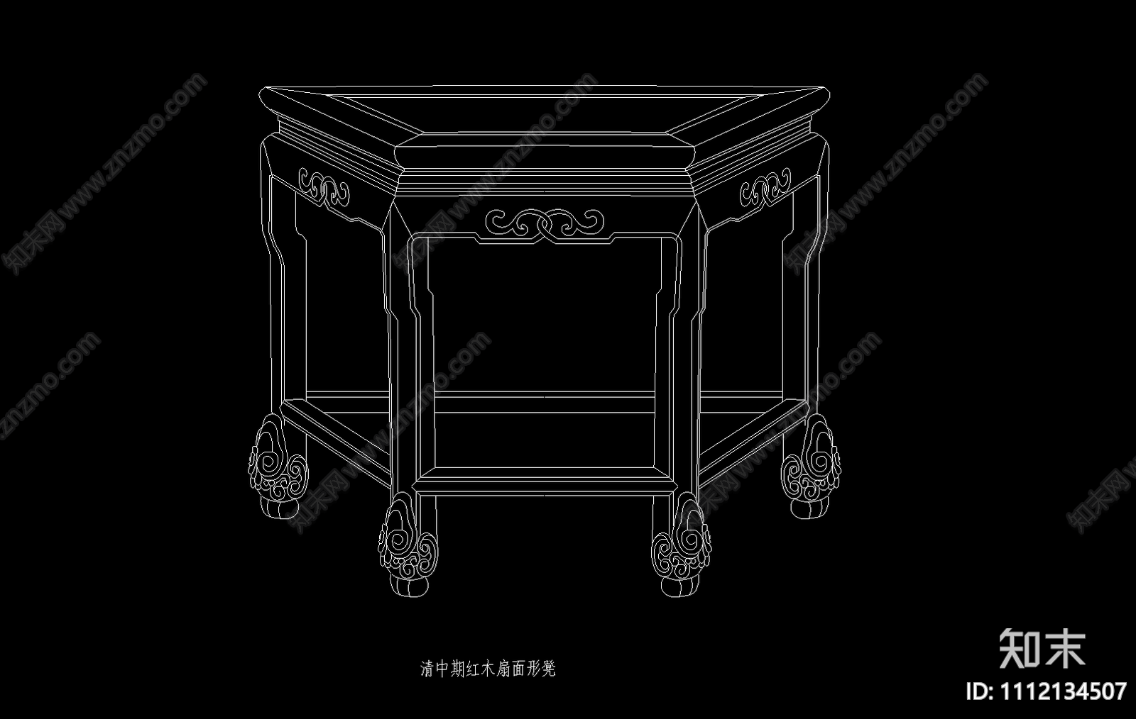 30款明清中式古典家具凳子CAD施工图下载【ID:1112134507】